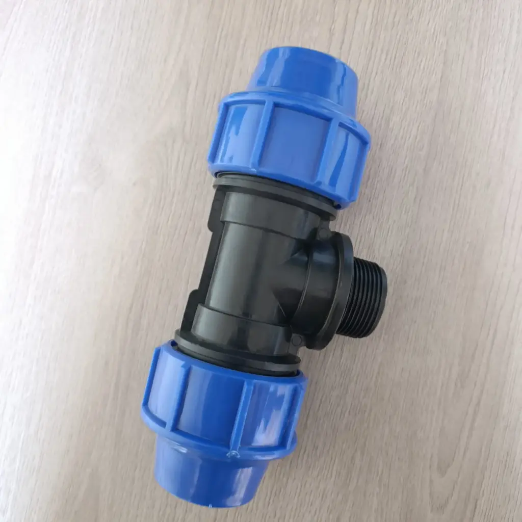 63mm HDPE Male Threaded Tee